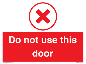 Do not use this door